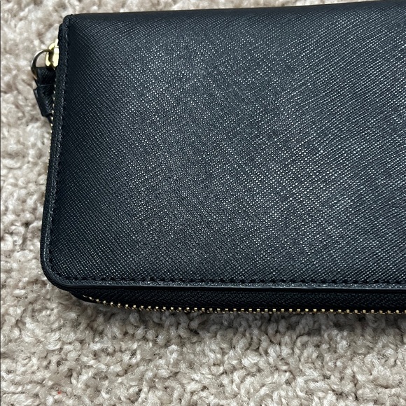 Tory Burch Black Zip-Around Wallet - Picture 8 of 15